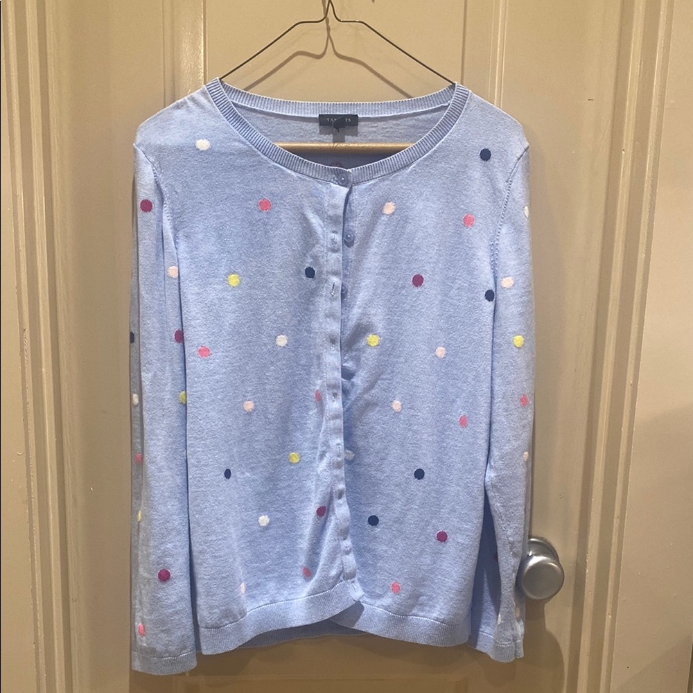 Women's Blue Polka Dot Sweater